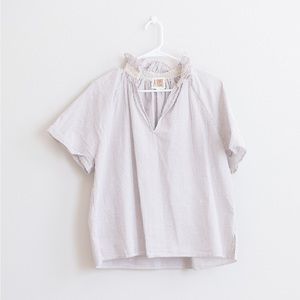 A Shirt Thing Seer Sucker Striped Top Large